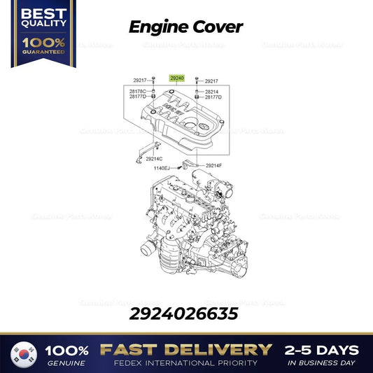 ⭐Genuine⭐ Engine Cover 2924026635 for Hyundai Accent