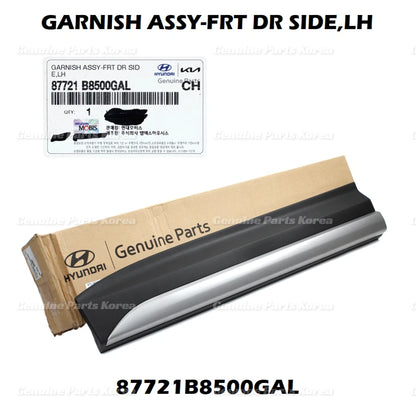 Genuine Front Door Side Left Garnish 87721B8500GAL for Hyundai Santa Fe 17-19