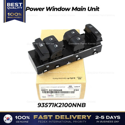 Genuine Power Window Main Unit 93571K2100NNB for Hyundai Venue