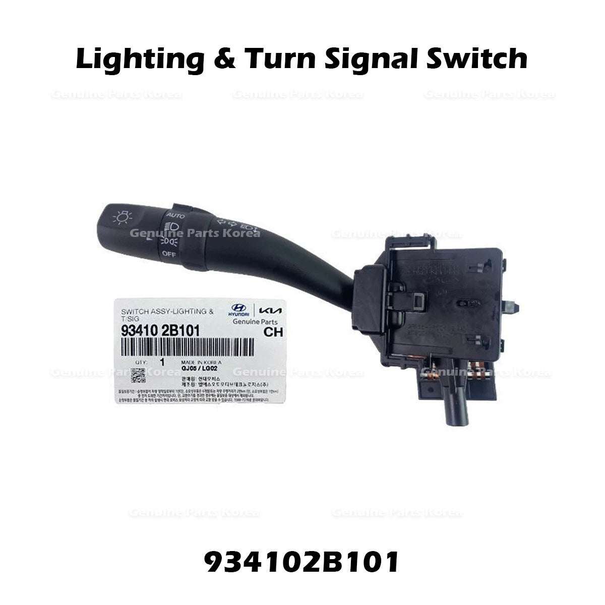 Genuine Lighting & Turn Signal Switch 934102B101 for Hyundai Santa Fe