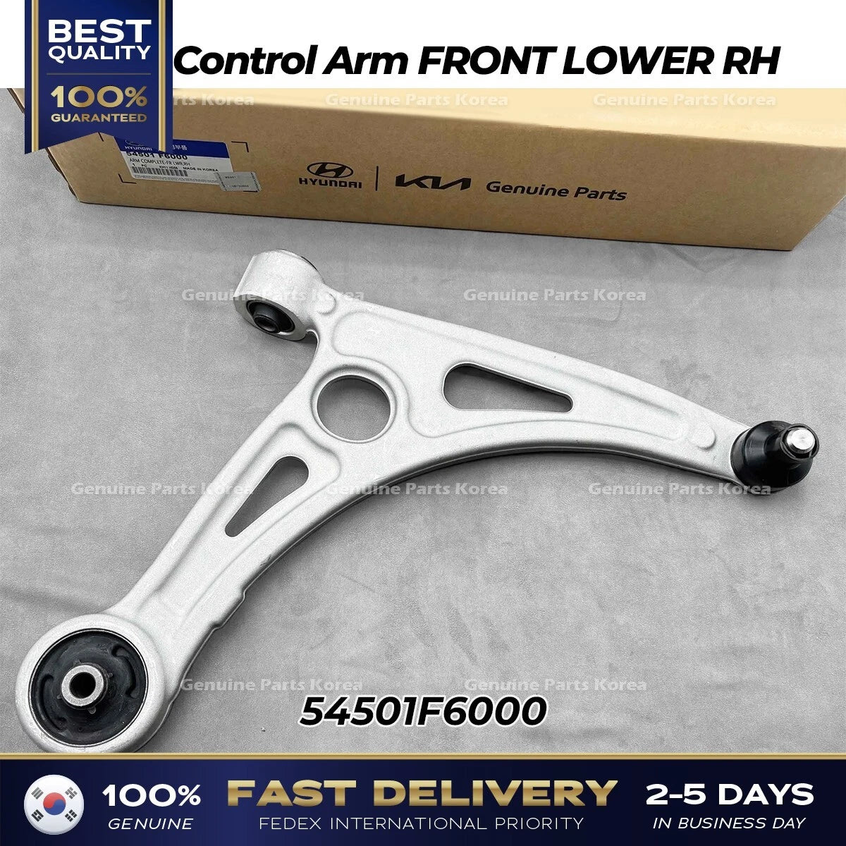 ⭐Genuine⭐ Control Arm FRONT LOWER RH 54501F6000 for Kia Cadenza 2017 - 2020