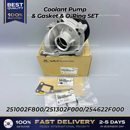 Genuine Coolant Pump & Gasket & O-Ring SET 251002F800 for Hyundai