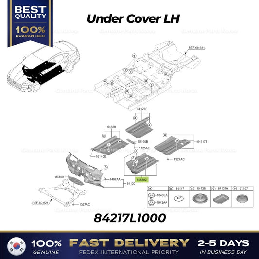 ⭐Genuine⭐ Under Cover LH 84217L1000 for Hyundai Sonata Hybrid