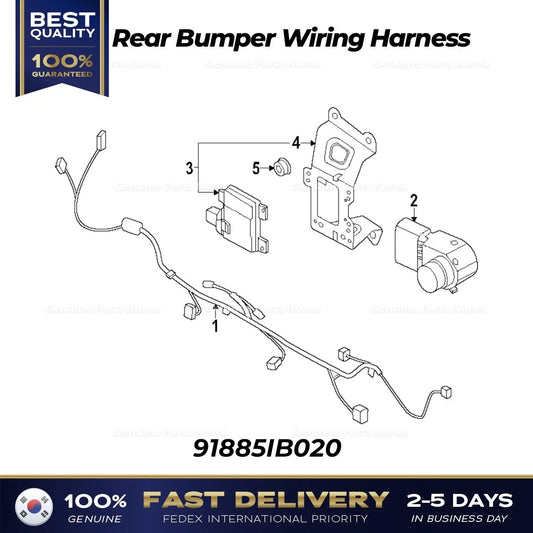 ⭐Genuine⭐ Rear Bumper Wiring Harness 91885IB020 for Hyundai Elantra N