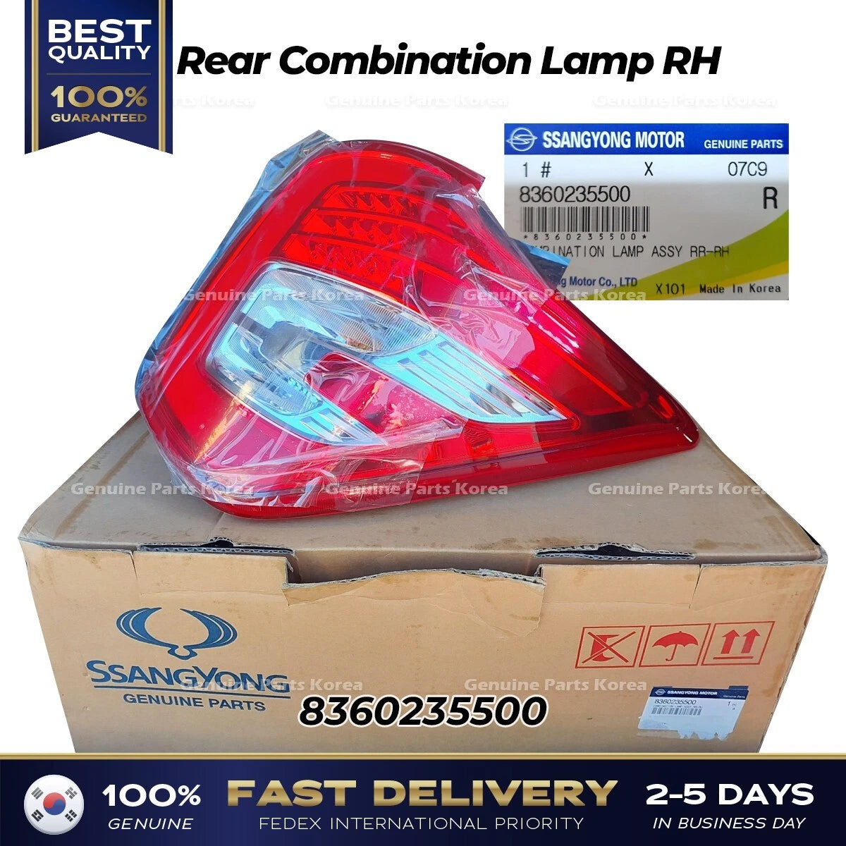 ⭐Genuine⭐ Rear Combination Lamp RH 8360235500 for Ssangyong Tivoli