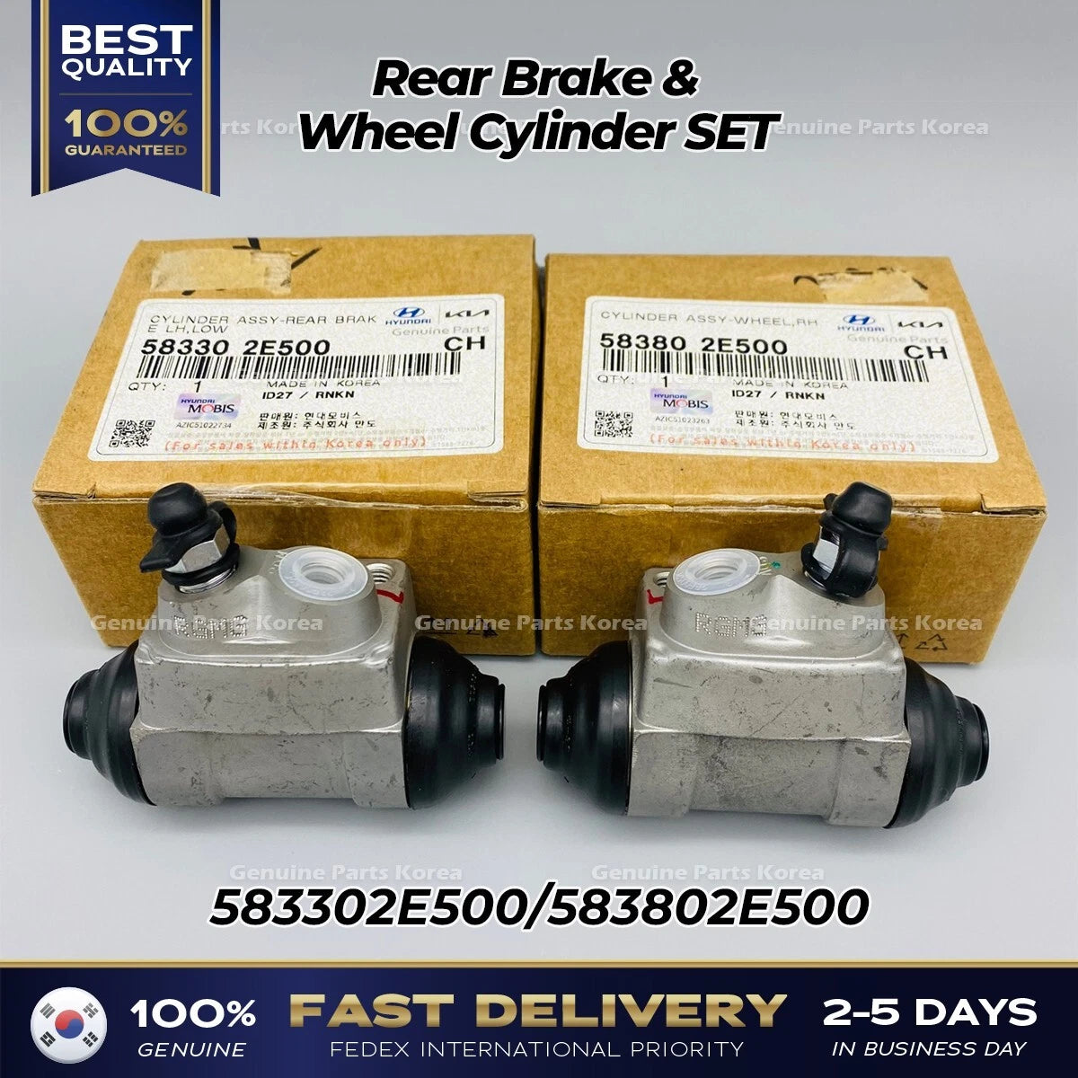 ⭐Genuine⭐ Rear Brake & Wheel Cylinder SET for Hyundai Tucson Kia Sportage