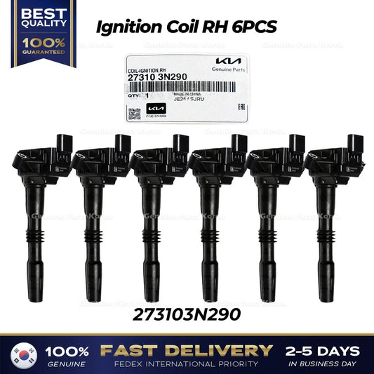 Genuine Ignition Coil RH 6PCS 273103N290 for Hyundai Genesis G80 G90 GV70
