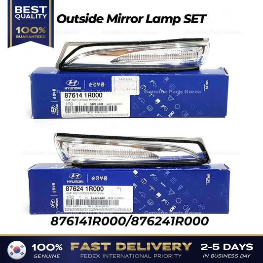 ⭐Genuine⭐ Outside Mirror Lamp SET 876141R000 876241R000 for Hyundai Accent