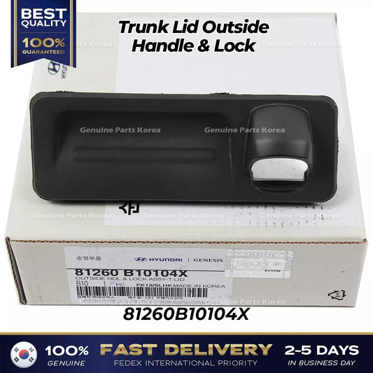 ⭐Genuine⭐ Trunk Lid Outside Handle & Lock 81260B10104X for Hyundai Genesis