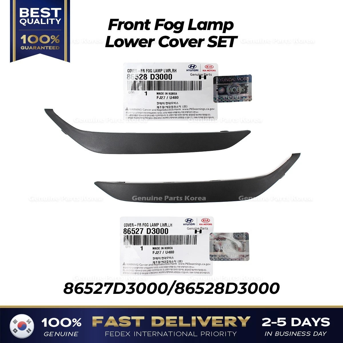 ⭐Genuine⭐ Front Fog Lamp Lower Cover SET for Hyundai Tucson