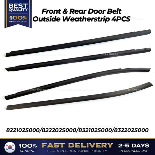 ⭐Genuine⭐ Front & Rear Door Belt Outside Weatherstrip 4PCS for Hyundai Tuscon