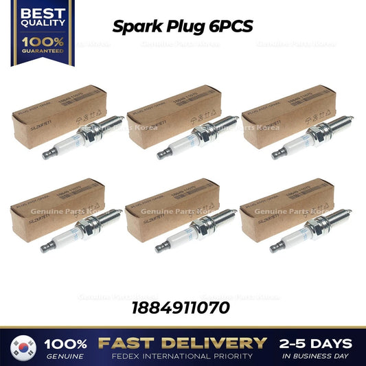 ⭐Genuine⭐ Spark Plug 6PCS 1884911070 for Hyundai Genesis Kia