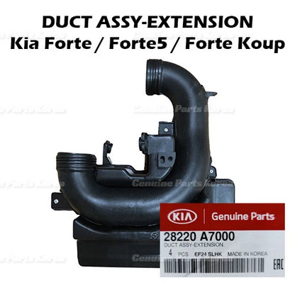 Genuine Air Cleaner Intake - Resonator Duct Tube Hose 28220A7000 for Kia Forte