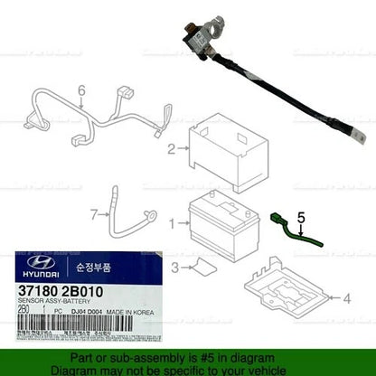 Genuine Battery Negative Cable Battery Sensor for Hyundai Santa Fe 2010-2012