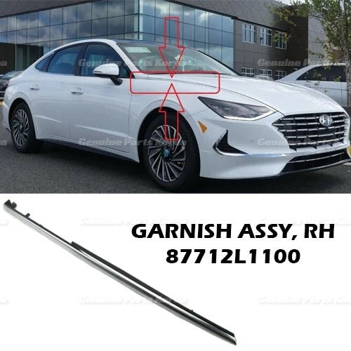 ⭐Genuine⭐ Fender Chrome Molding Garnish RH 87712L1100 for Hyundai Sonata 20-21