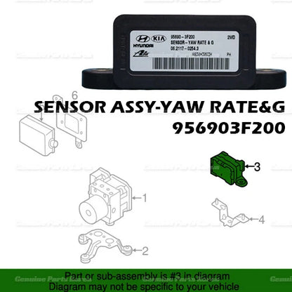 Genuine Yaw Rate Sensor 956903F200 for Hyundai Genesis 2008 - 2014